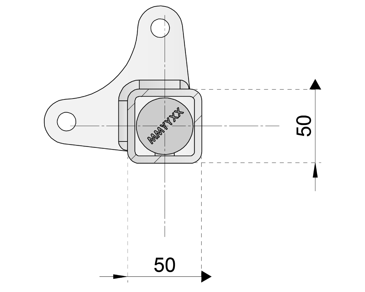 Bare Axle - Straight Beam - 1500kg Braked - Bare Metal