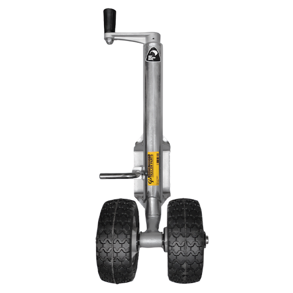 440kg Capacity Jockey Wheel - Twin Solid Rubber Wheel - Christine