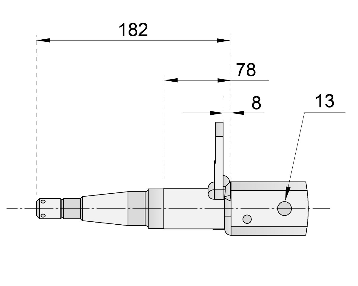 Bare Axle - Straight Beam - 1500kg Braked - Bare Metal