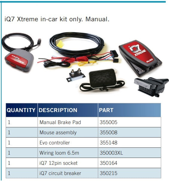 AL-KO COF Car Kit Only - Electric Drum Brake - Manual Brake Pedal