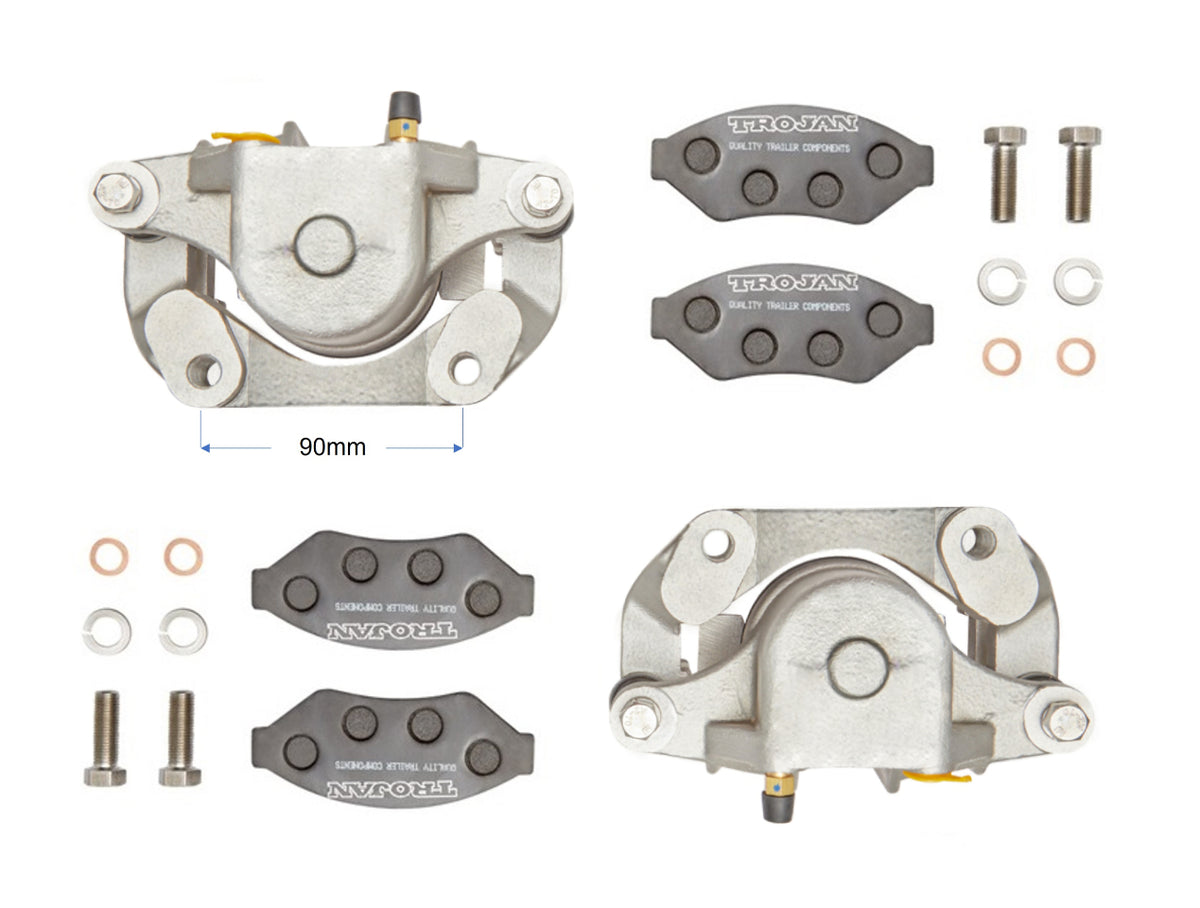 Electric over Hydraulic Braked Tandem Axle Kit - 3500kg - Road