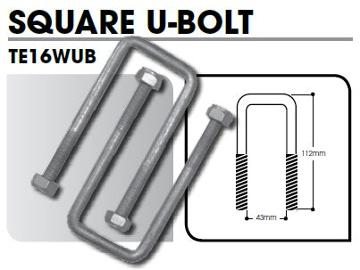 CM Wobble Roller - U-Bolts 43x112mm M10