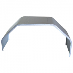 215mm Wide - Zinctec - Steel Folded with Rolled Edge - CM - Single Axle Mudguards - Pair
