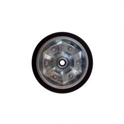 ALKO Jockey Wheel Only - 200mm Steel & solid rubber tyre