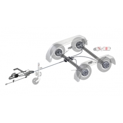 Treadway - 2500kg Tandem Axle Trailer Kit - Knott Braked - 185R 14" Wheels