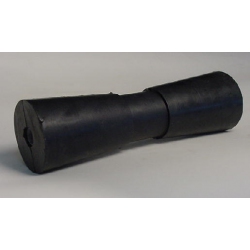Marin-X Dog Bone Keel Roller - 325mm - Black Rubber (Galv Pipe Bush)