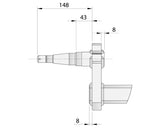 Bare Axle - Drop Beam - 1500kg - Unbraked