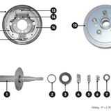 CM Electric Drum Brake - Spare Parts - 10in 1500kg