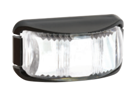 9–33 VOLT LED FRONT END OUTLINE MARKER (WHITE) WITH BLACK BASE