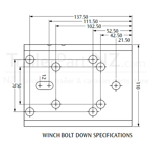1000kg Capacity Boat Trailer Winch - 10:1/5:1/1:1 Ratio  - No Cable - Atlantic