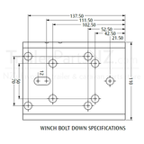 1000kg Capacity Boat Trailer Winch - 10:1/5:1/1:1 Ratio  - No Cable - Atlantic
