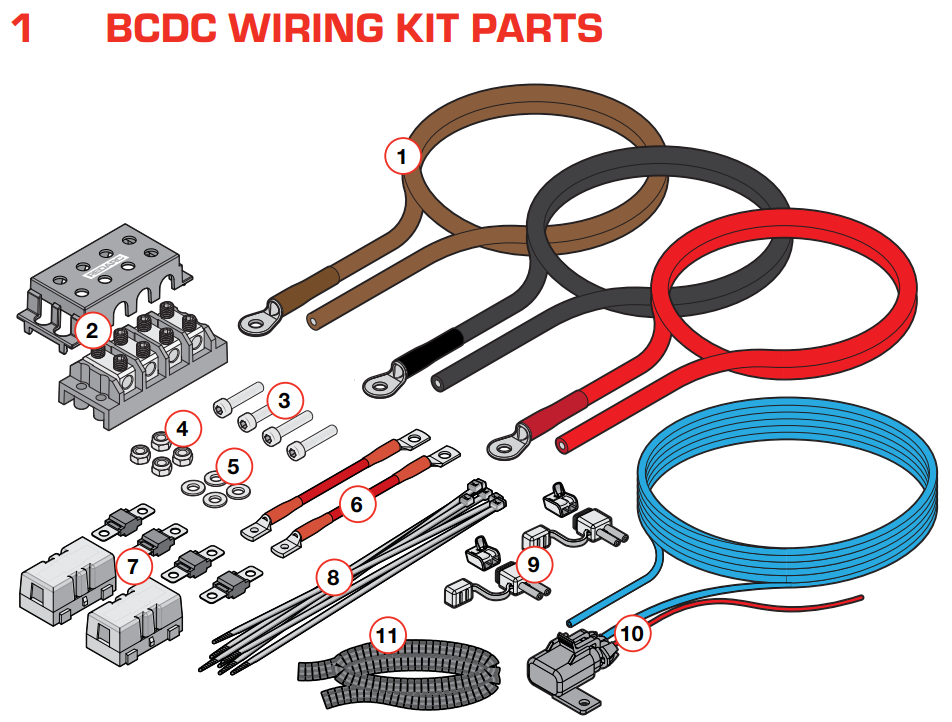 BCDC Battery Charging Wiring Kits - 50A