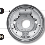 CM Hydraulic 9" Brake Drum Parts 1500kg