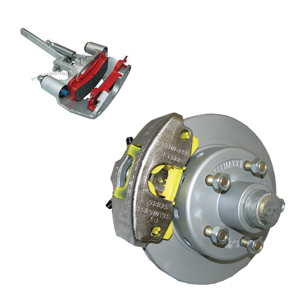DeeMaxx Hyd Disc Brake Axle Kit 1500kg - 1 Piece Vented Rotor/Hub