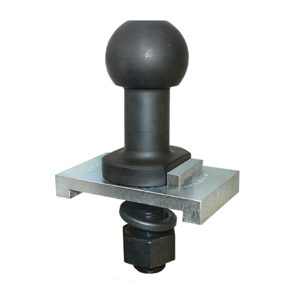 CM Trailer Parts 50mm High Rise Euro Towball & Locking Plate 1" shank