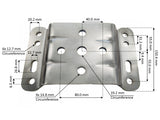 Christine Swivel Plate U-Bolt 8MM Large 150mm