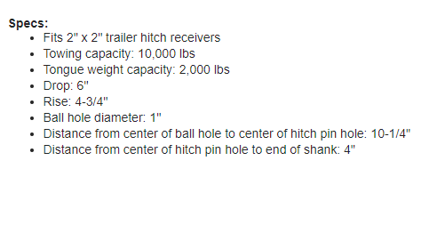 Convert-A-Ball - 4500kg - 6" 150mm Drop - Cushioning Mount