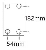 Coupling Mounting Plate 182x54mm