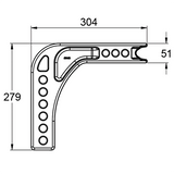 Hayman Reese Towball Mount - 3500kg - Adjustable 125-220mm Drop