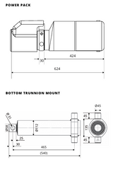 Hydraulic Tipping Kit 5Tonne, 3 Stage 1050mm