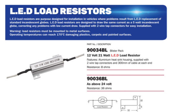 LED Load Resistors 21W