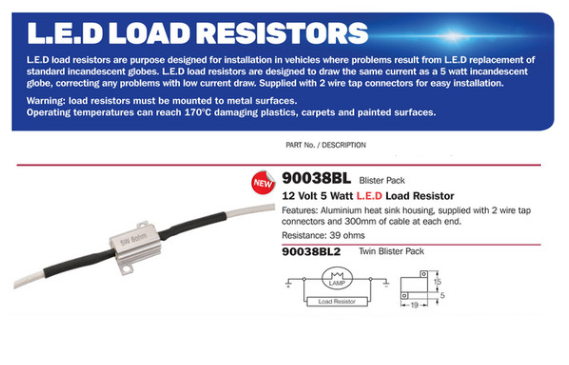 LED Load Resistors 5W