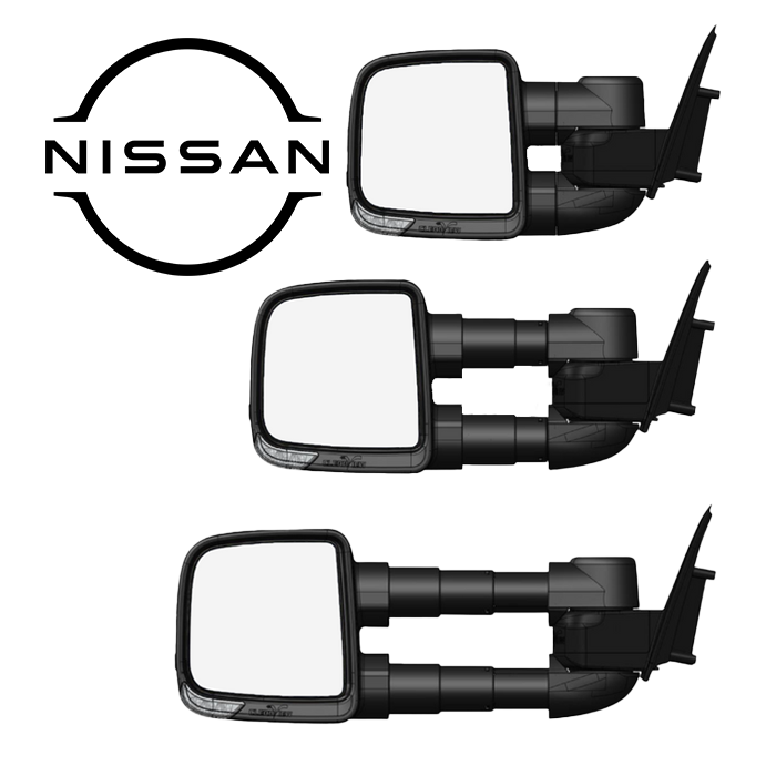 Nissan Navara D40/550 & Pathfinder - Compact ClearView Towing Mirror ...