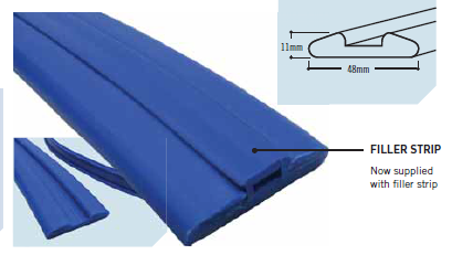 Polyglide Grooved with Infill Cover Strip