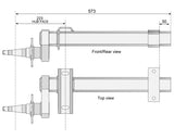 Trojan Bare Axle - Half Beam Duratorque - 1750kg Pair