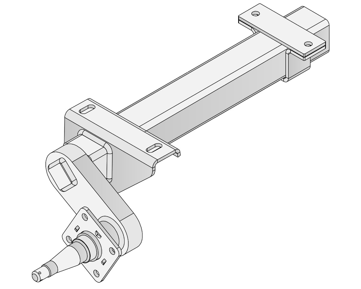 Trojan Bare Axle - Half Beam Duratorque - 1750kg Pair