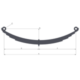 Tandem Eye-Eye Spring Only - Multi Leaf - 50x600mm - Marine