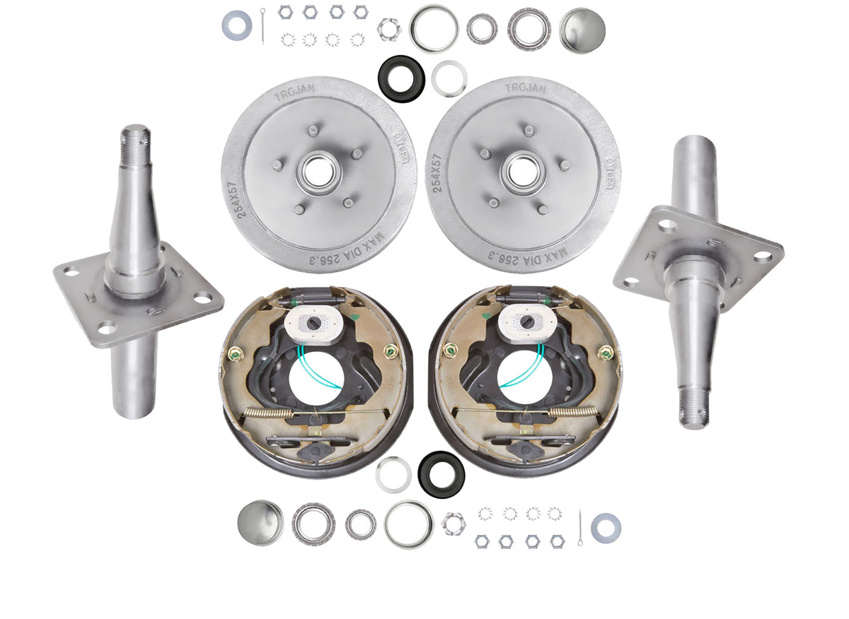 Trojan 10in Electric Drum Brake - Hub & Stub Kits - 1500-1750kg ...