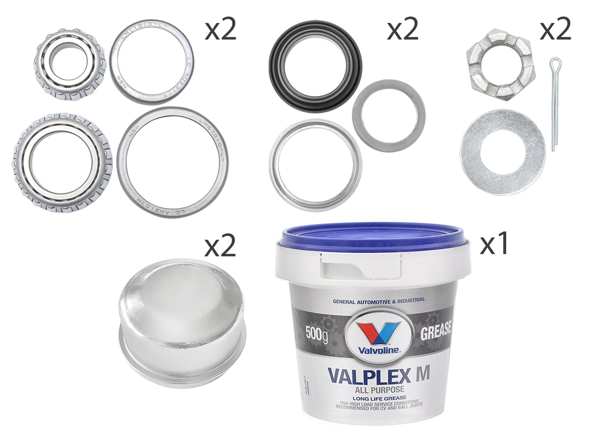 Trojan 1500kg Axle Refurb Kit + Grease