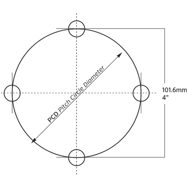 Trojan Hub Only - Standard 140mm Hub - 4 Stud - 4