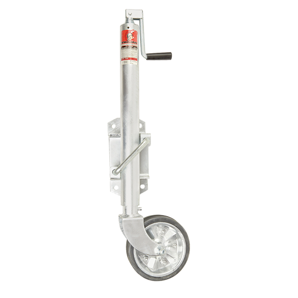 500kg Capacity Premium Jockey Wheel - 200mm Solid Wheel - Swivel Mount - Trojan