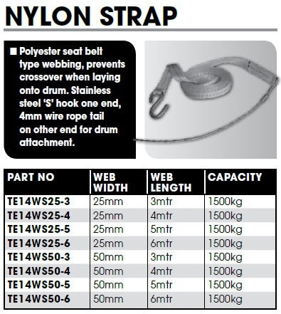 CM Winch - Web Strap & Hook