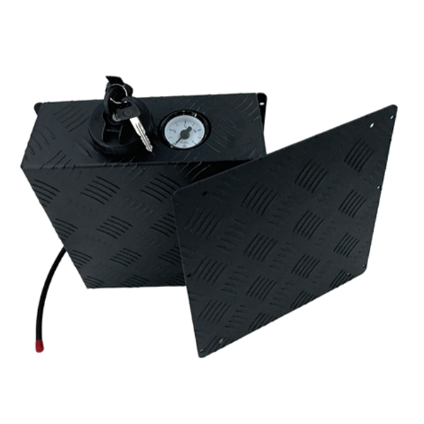 aufocus 5L Aluminium Fuel Tank Cover - Black Checker Plate
