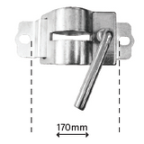 350kg Jockey Wheel - 150mm Solid Rubber Wheel - Clamp Mount - Trojan