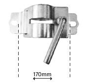 350kg Jockey Wheel - 150mm Solid Rubber Wheel - Clamp Mount - Trojan