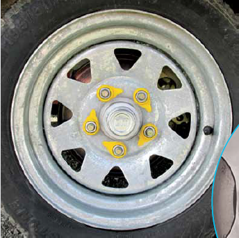 Trailer Wheel Nut - Loose Nut Indicators