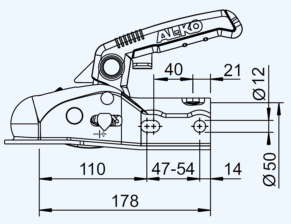 ALKO Euro Coupling Head - AK270 Optima