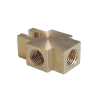 CM Hydraulic Brake Fitting - Brass 3 Way Tee 3/16x3/8 SAE