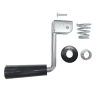 Trojan Jockey Wheel - Black Folding Handle