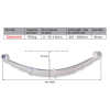 Eye to Eye Spring Only - Multi Leaf - 50x610mm - Dacromet - 1750kg (for tandem rocker system)