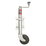 350kg Capacity Jockey Wheel - 150mm Solid Rubber Wheel - Swivel Mount - Trojan_1