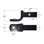 Hayman Reese Towball Mount 65111 - 3500kg - 98mm Drop - 120 mm Shank 1\" TB Shank_4