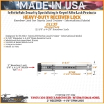 Infinite Rule Hitch Locking Pin Rated to 7000kg Stainless Steel for 300 Series Landcruiser_3