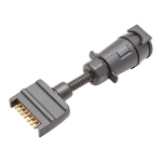 Trojan 7 Pin Flat Male to 7 Pin Round Female Trailer Connector Adapter_1