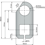 Trojan Axle Drop Plate - 90mm Drop - Suits 50mm RHS - 50mm Dia Axle_2