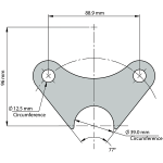 Trojan Disc Brake - Mk3 Hydraulic Caliper - Caliper Mounting Plates - Weld-on_2